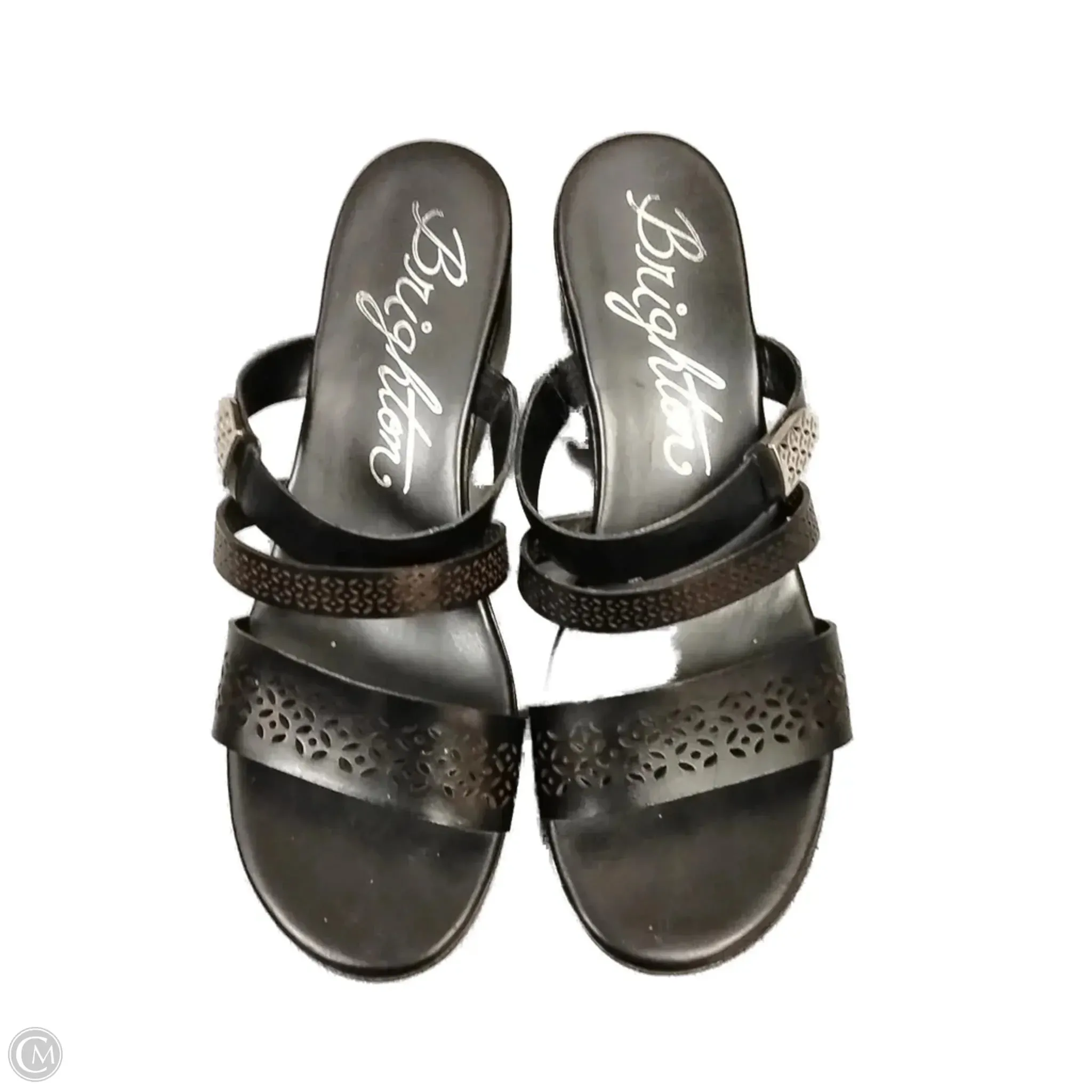 Neutral Base Street Run Sandals Designer By Brighton In Black, Size: 8