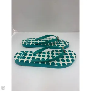 Sandals Designer By Coach In Aqua, Size: 9 Comfort Midsole Arch Care
