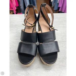 French Soft Sandals Designer By Coach In Black, Size: 10