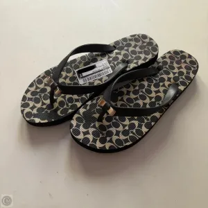 Sandals Designer By Coach In Black, Size: 7 Anti Slip