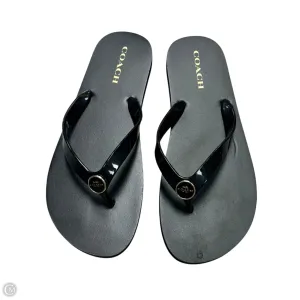 Sandals Designer By Coach In Black, Size: 9 Kids Fun