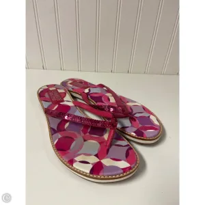 Space Vibe Handcrafted Detailing Sandals Designer By Coach In Pink, Size: 10