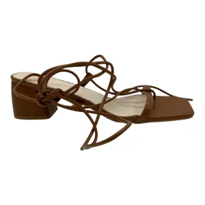 Family Fit Sandals Designer By Halston In Tan, Size:10