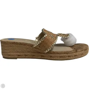 Wide Toe Box Option Durable Build Trail Running Sandals Designer By Jack Rogers In Tan, Size: 11