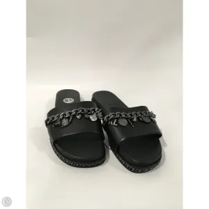 Sandals Designer By Karl Lagerfeld In Black, Size: 9.5 Shock Absorption Technology Urban Sleek