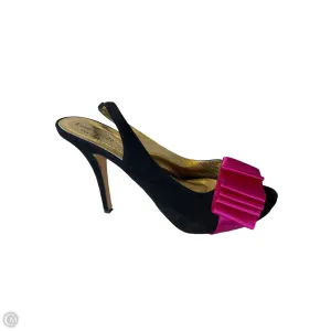 Strap Mode Toe Protection Sandals Designer By Kate Spade In Black & Pink, Size: 8.5