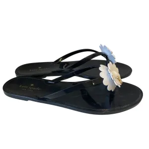 Sandals Designer By Kate Spade In Black, Size:6 Comfort Enhancement Fire Red