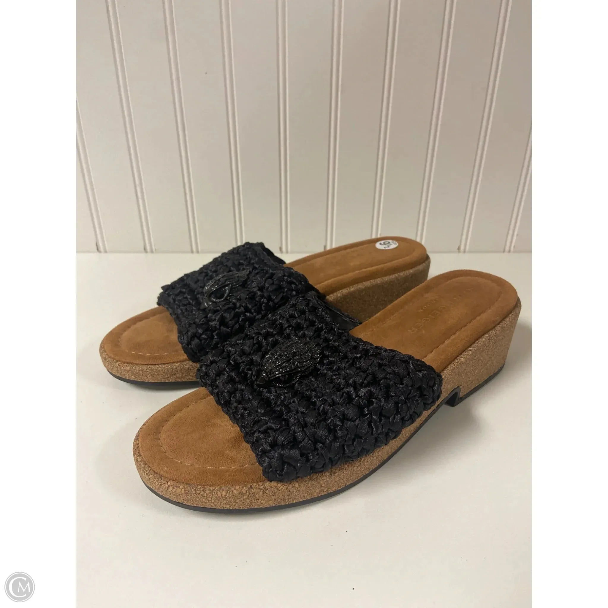 Vintage Love Light Core Sandals Designer By Kurt Geiger In Black & Brown, Size: 9.5