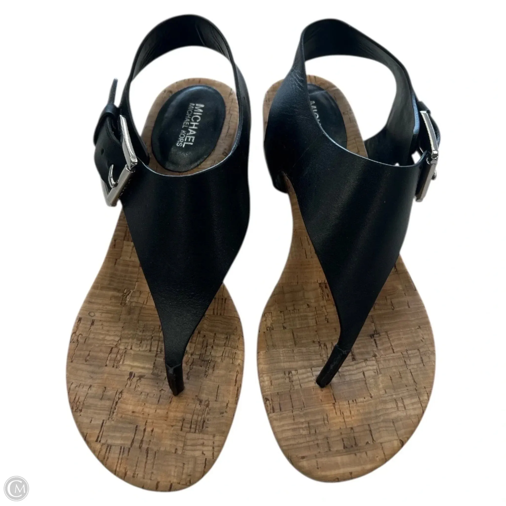 Bounce Back Responsiveness Sandals Designer By Michael Kors In Black, Size: 6