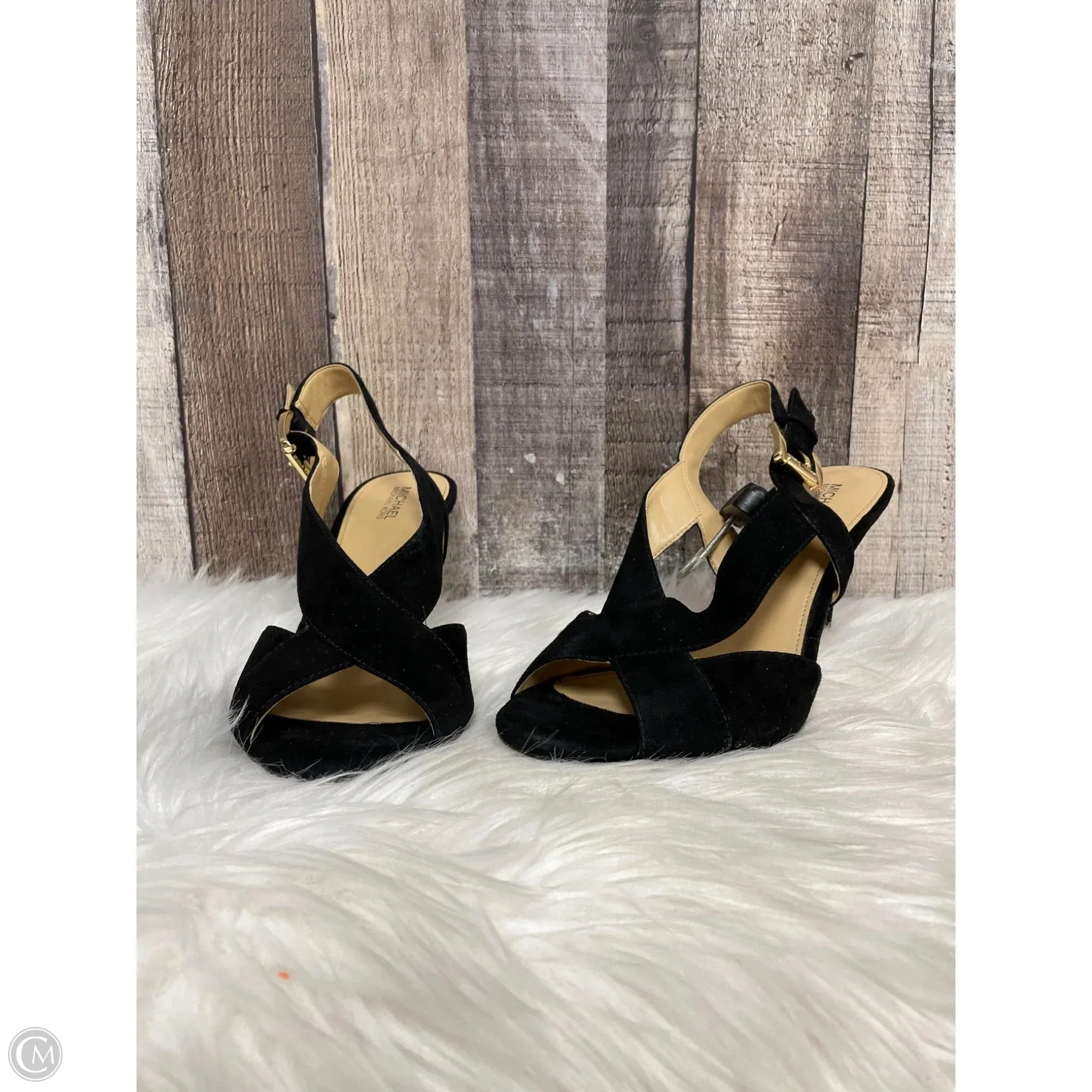 Virtual Step Sandals Designer By Michael Kors In Black, Size: 7.5