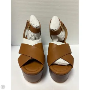 Comfort Fit Wind Chill Sandals Designer By Michael Kors In Brown, Size: 9.5