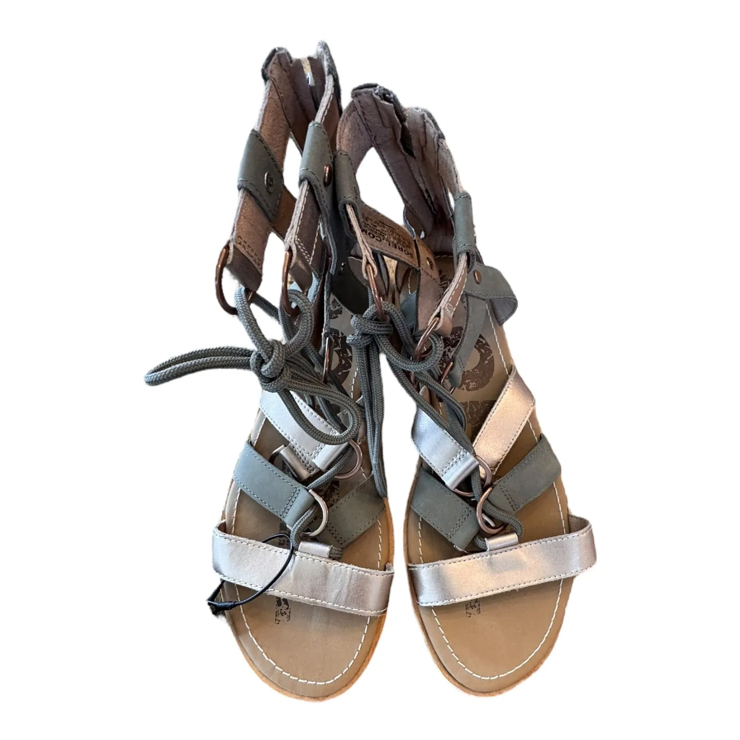 Nature Walk Sandals Designer By Sorel In Green, Size:8.5