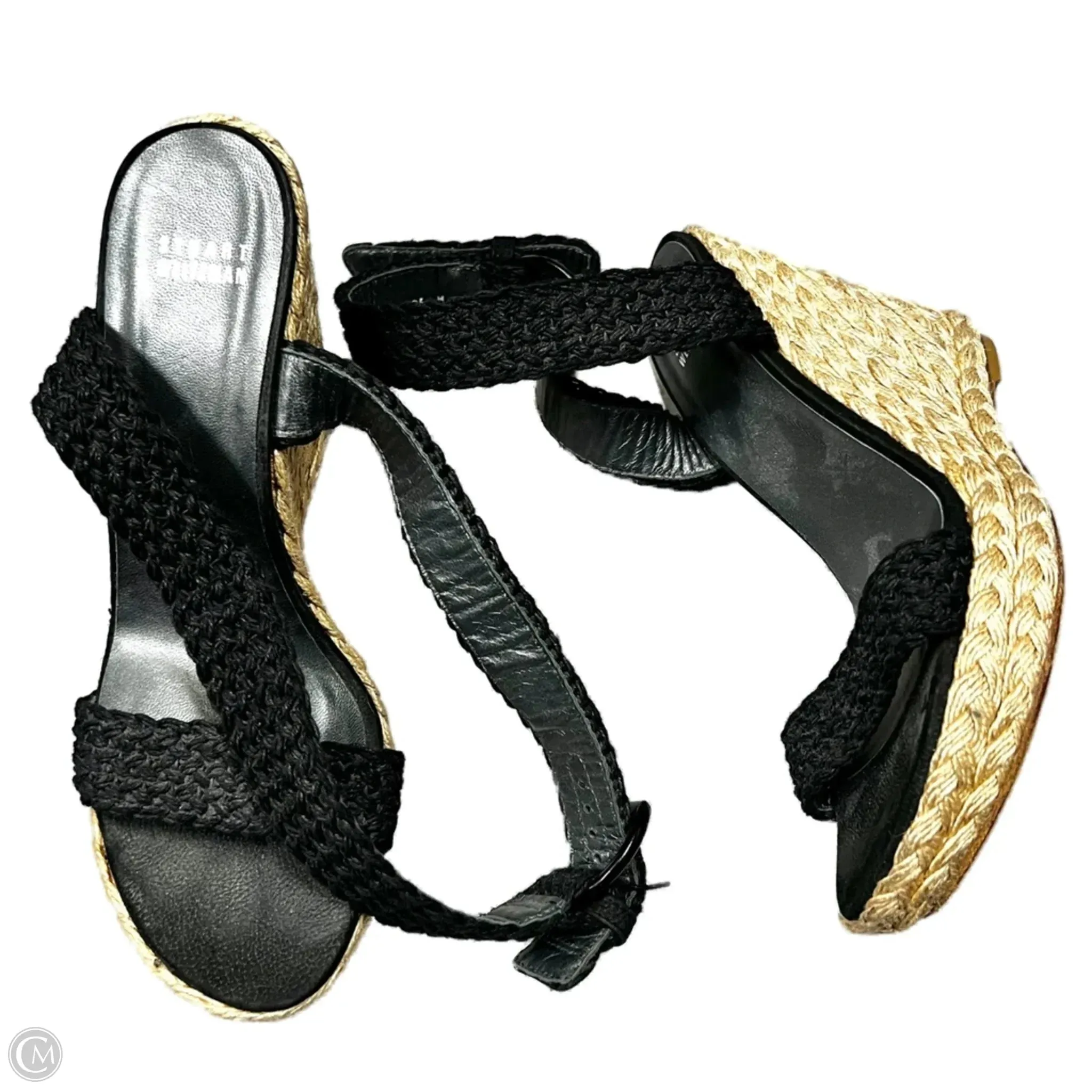 Supportive Core Weekend Warriors Sport Life Sandals Designer By Stuart Weitzman In Black, Size: 9.5