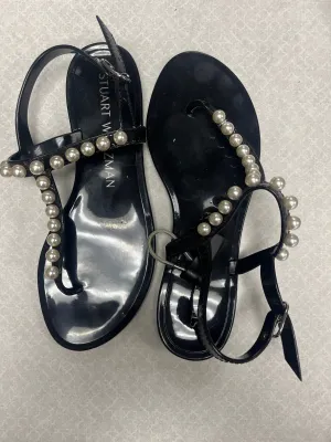 Sandals Designer By Stuart Weitzman In Black, Size:6 Quick Dry Fabric Technology Color Play