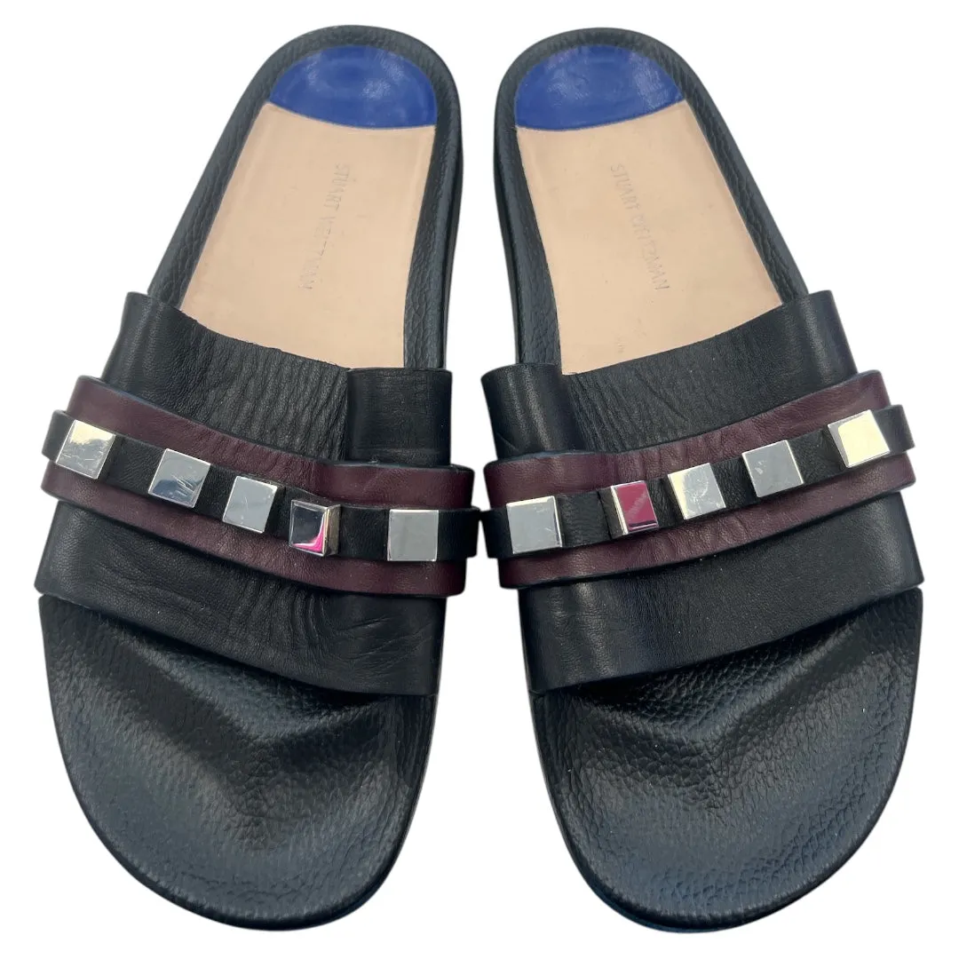 Sandals Designer By Stuart Weitzman In Black, Size:8 Quick Dry Fabric Technology
