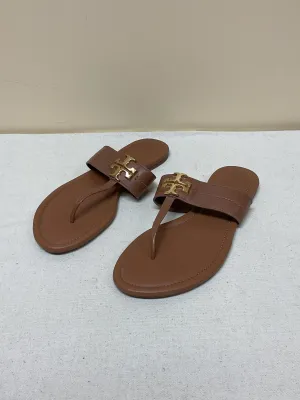 Sandals Designer By Tory Burch In Brown, Size:8 Velvet Soft Kind Step