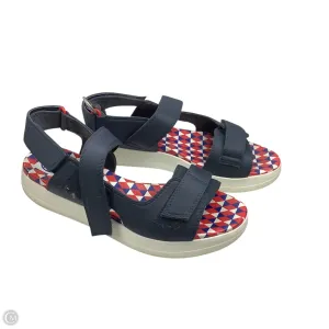 Comfort Padding Sandals Designer By Tory Burch In Navy, Size: 7.5
