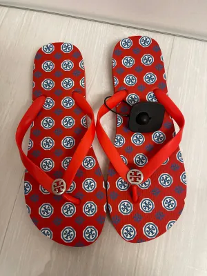 Dinner Look Sandals Designer By Tory Burch In Red, Size: 9.5