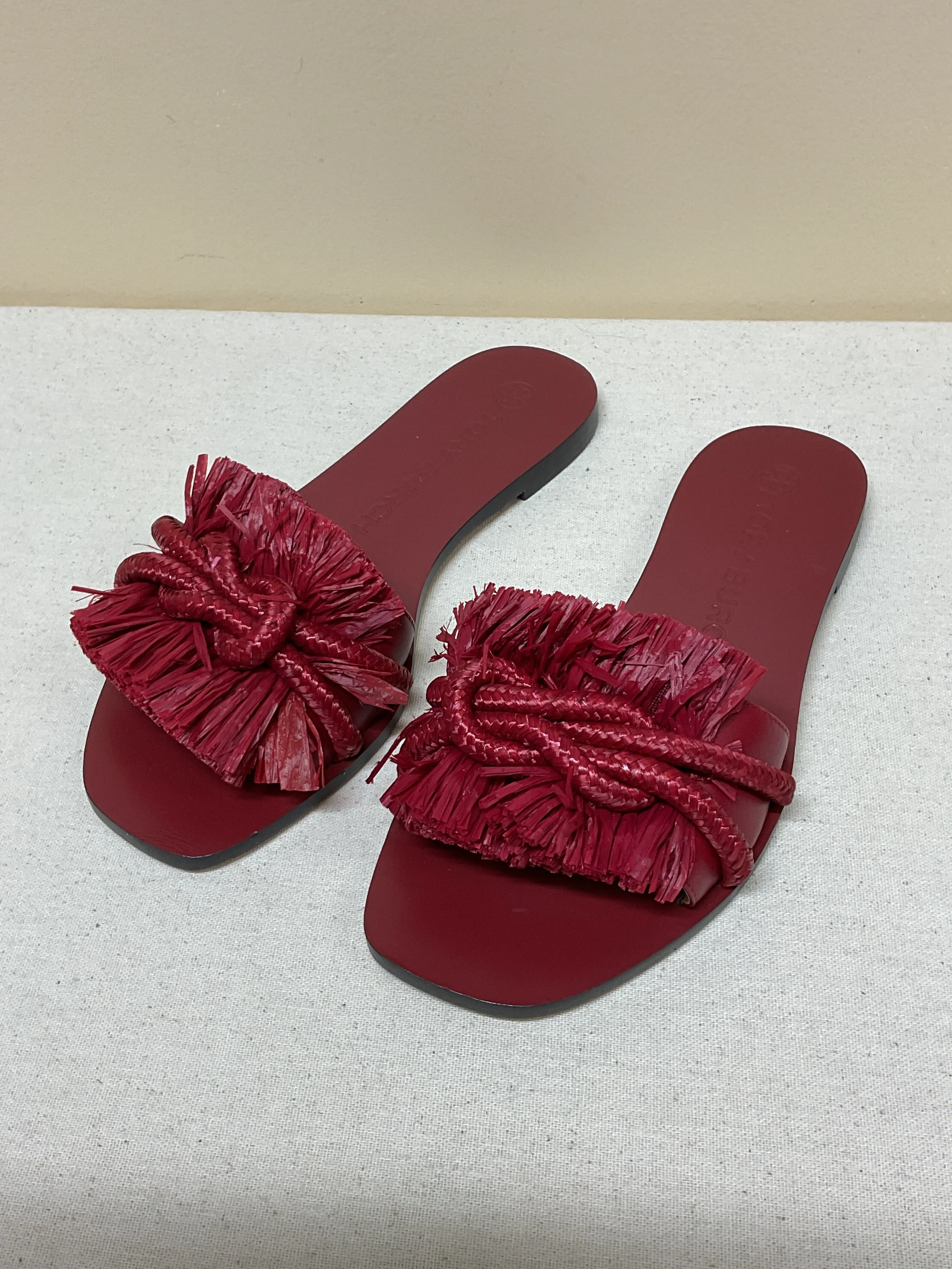 Kind Step Sandals Designer By Tory Burch In Red, Size:7