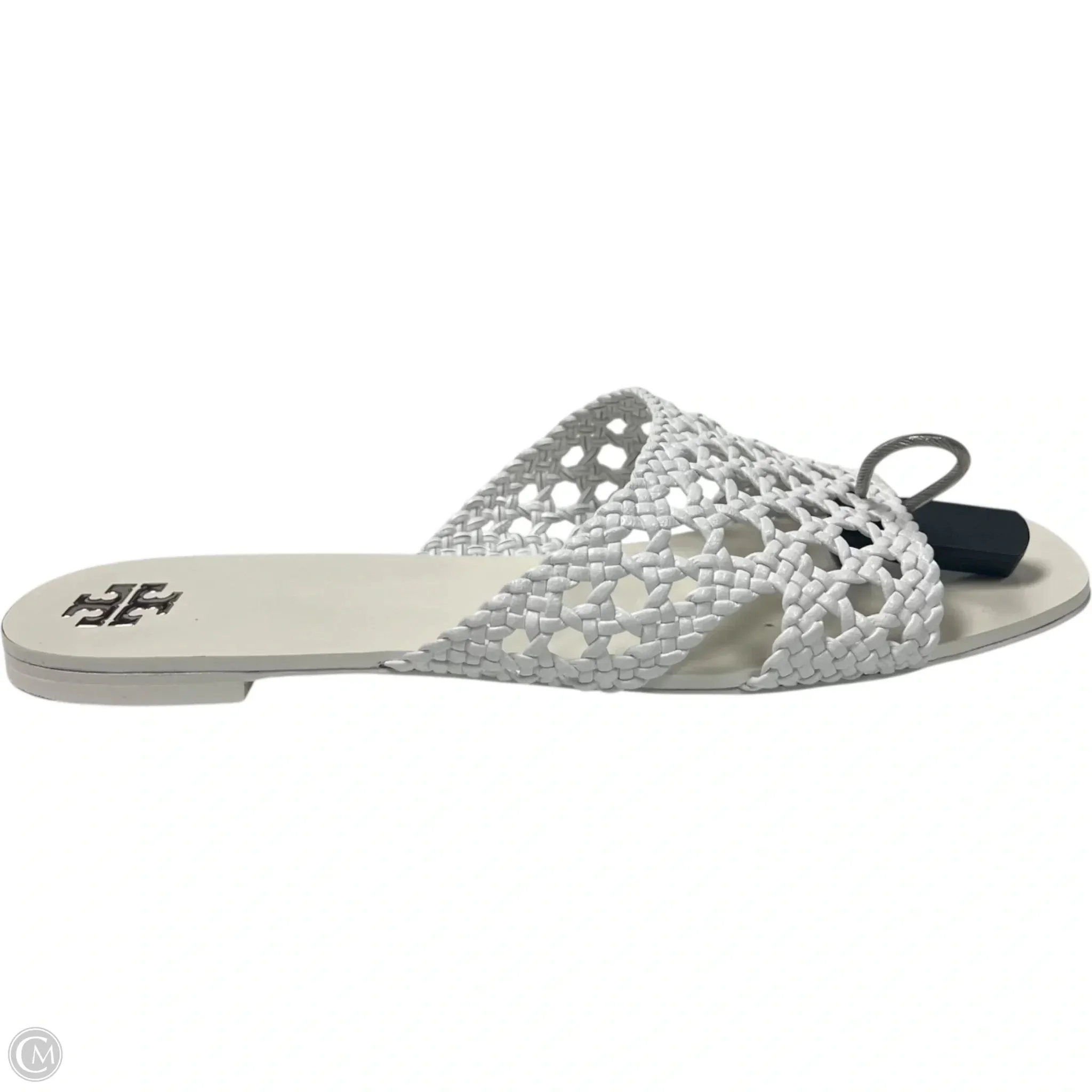 Recycled Rubber Composite Sandals Designer By Tory Burch In White, Size: 8.5