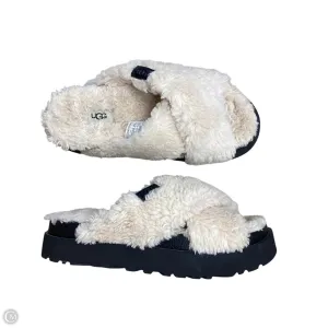 Ankle Collar Padding Sandals Designer By Ugg In Black & Tan, Size: 7