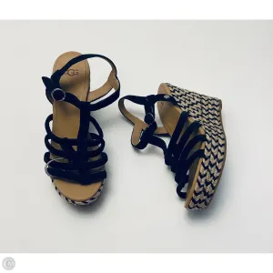 Sandals Designer By Ugg In Black & Tan, Size: 7 Lightweight Midsole Sun Glow