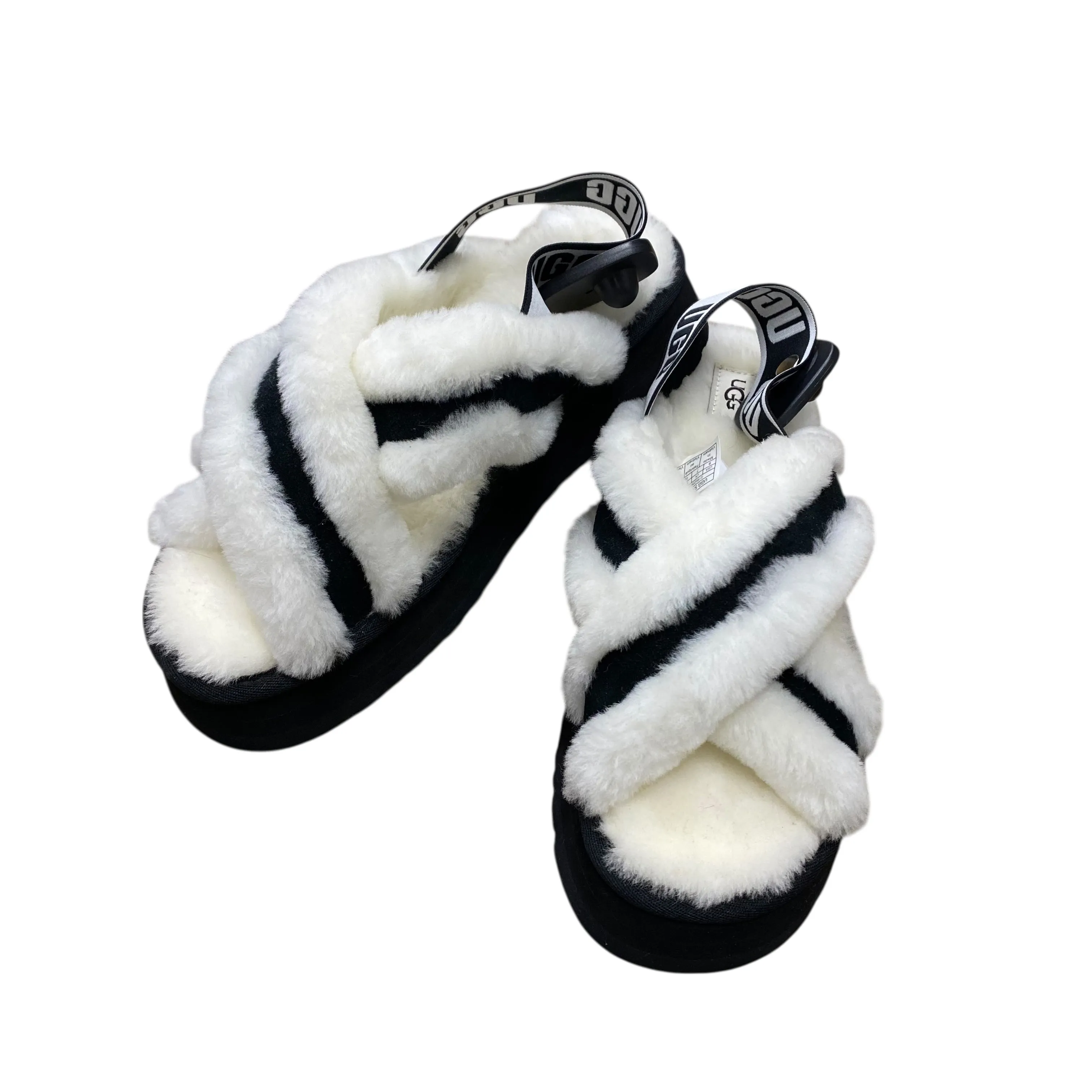 Orthotic Ready Footbed Sandals Designer By Ugg In Black & White, Size:9