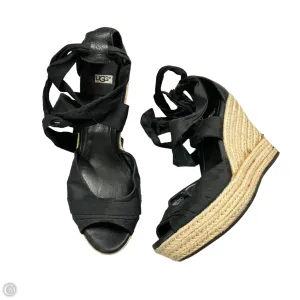 Sandals Designer By Ugg In Black, Size: 8 Lace Up Style
