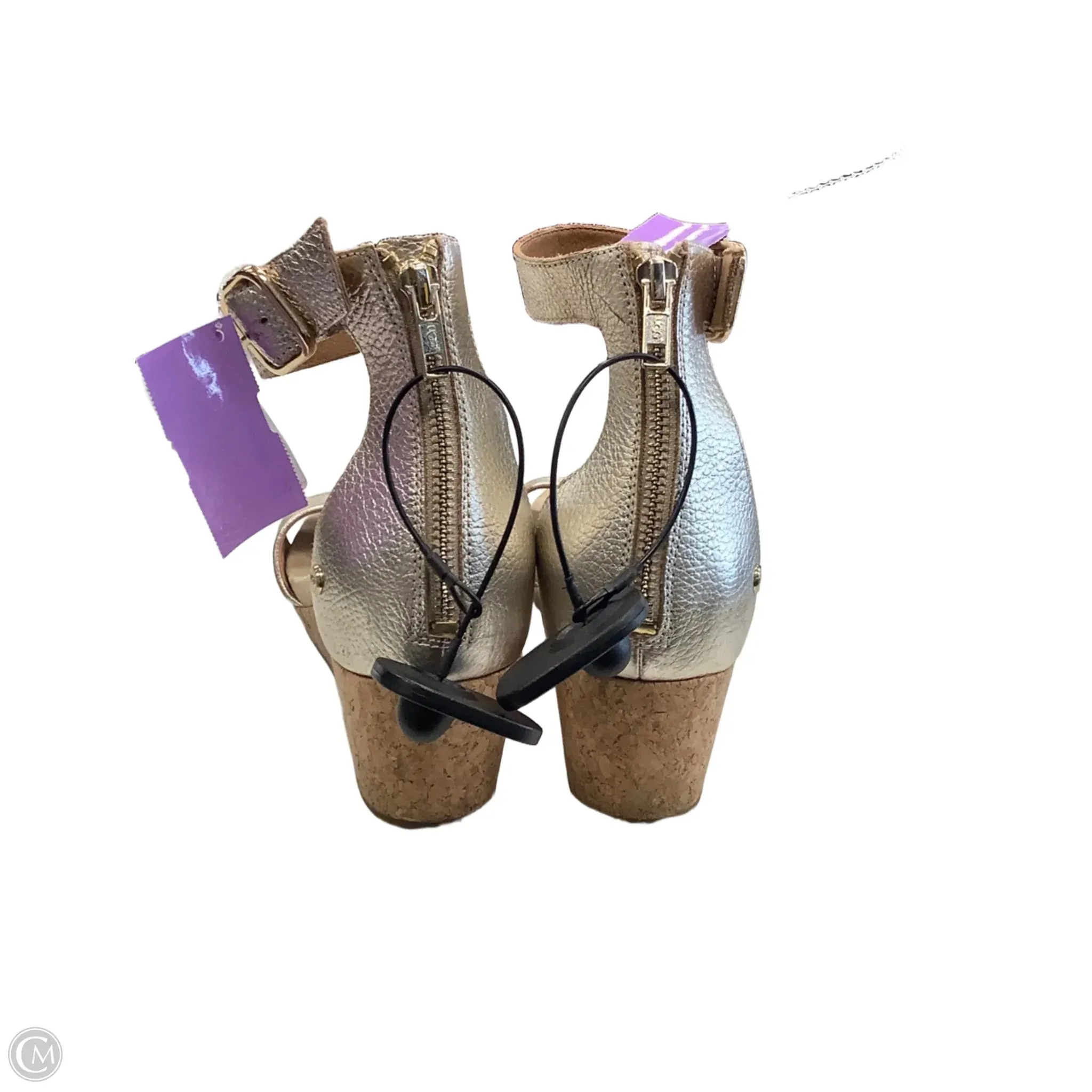 Sandals Designer By Ugg In Gold, Size: 10 Slip On Convenience