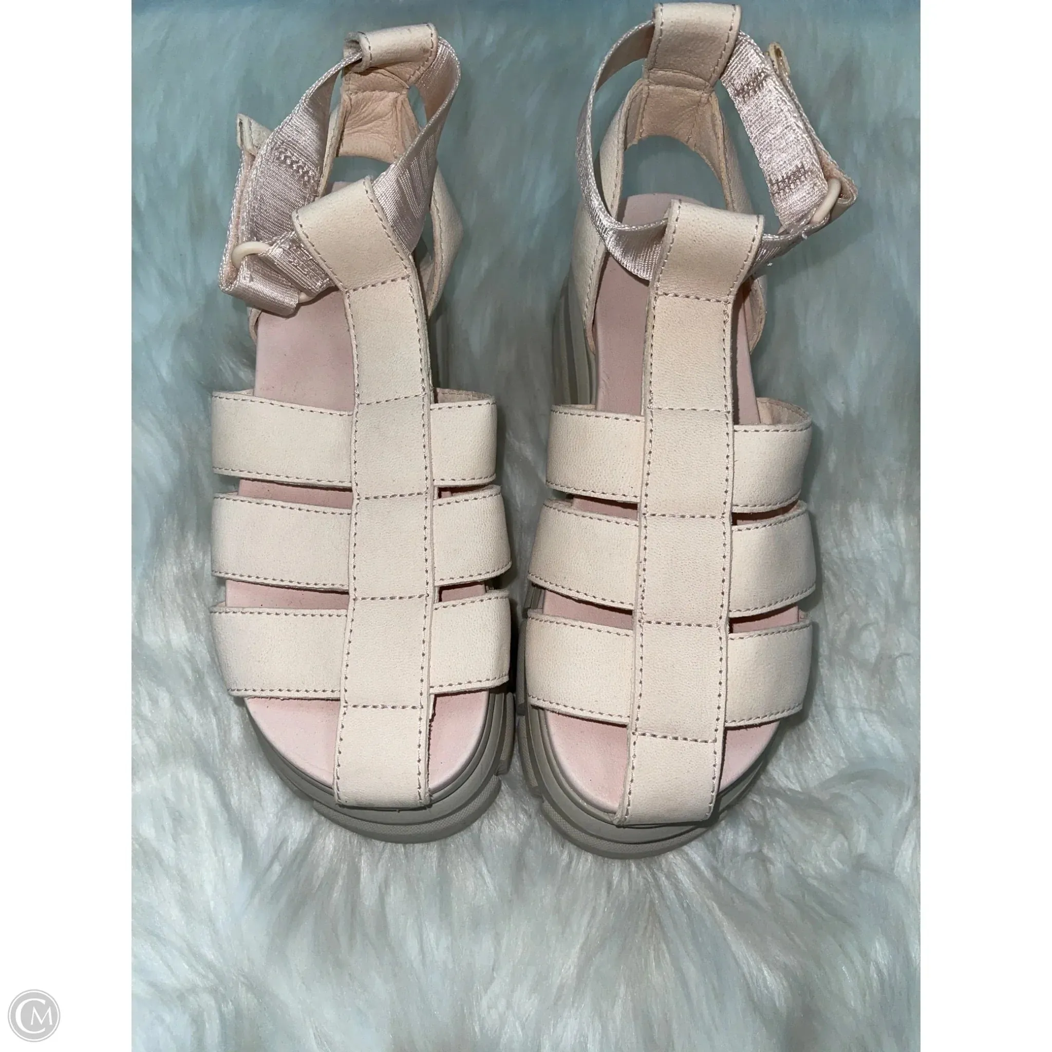 Sandals Designer By Ugg In Pink, Size: 8 Earth Tone