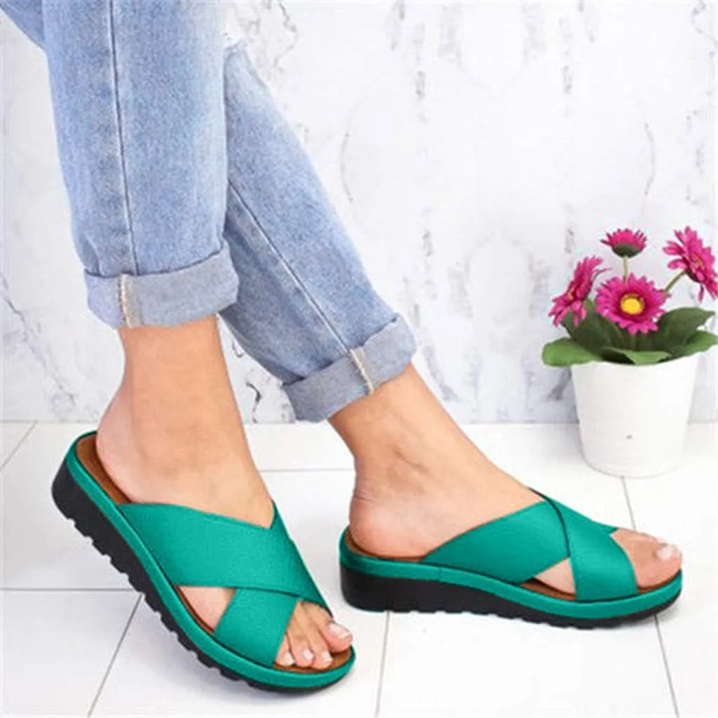 Sandals for Women Wide Width Gibobby 2019 Comfy Platform Sandal Shoes Summer Beach Travel Shoe Slipper Flip Flop