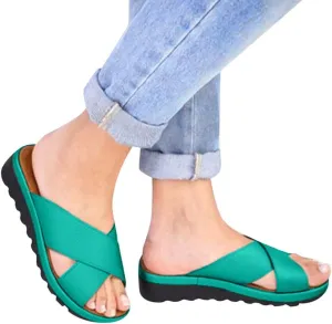 Sandals for Women Wide Width Gibobby 2019 Comfy Platform Sandal Shoes Summer Beach Travel Shoe Slipper Flip Flop