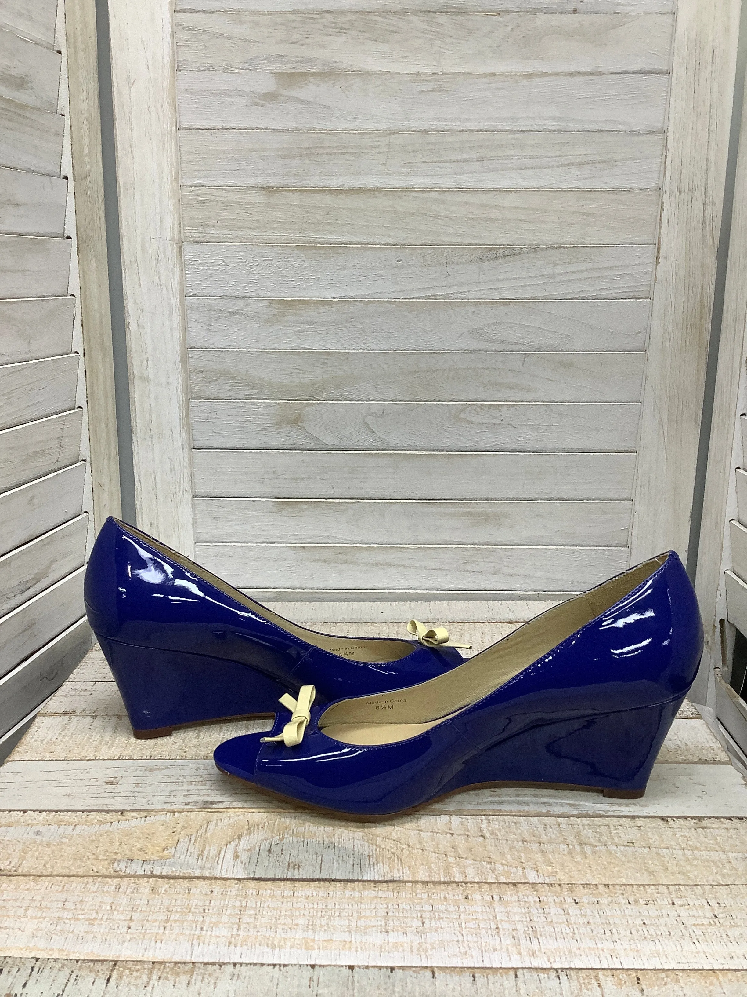 Comfort support Comfort arch Sandals Heels Wedge designer By Kate Spade In Blue, Size: 8.5