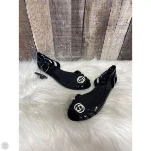 Black Edge Sandals Luxury Designer By Gucci In Black, Size: 7