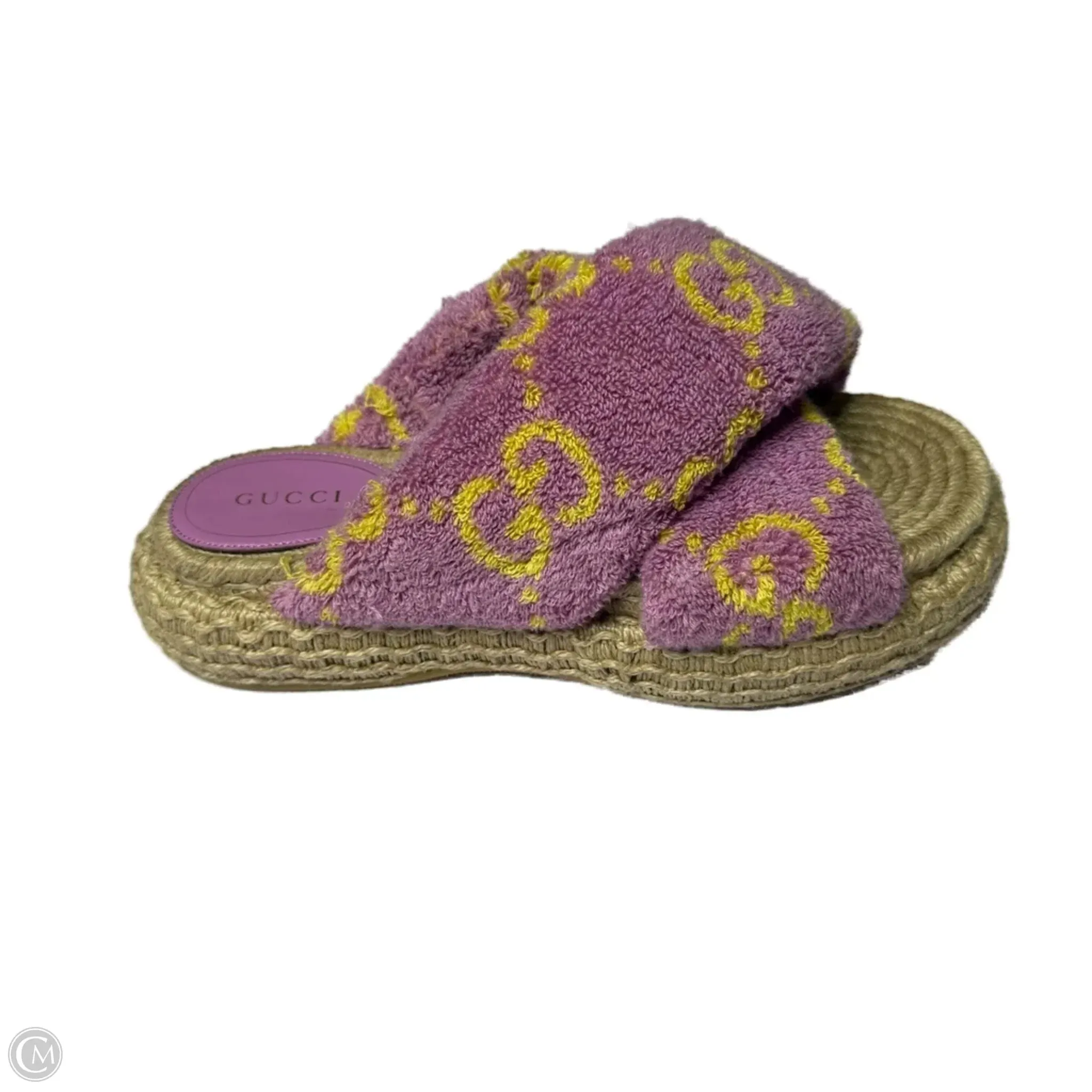 Sandals Luxury Designer By Gucci In Purple, Size: 8 Moisture Management Technology