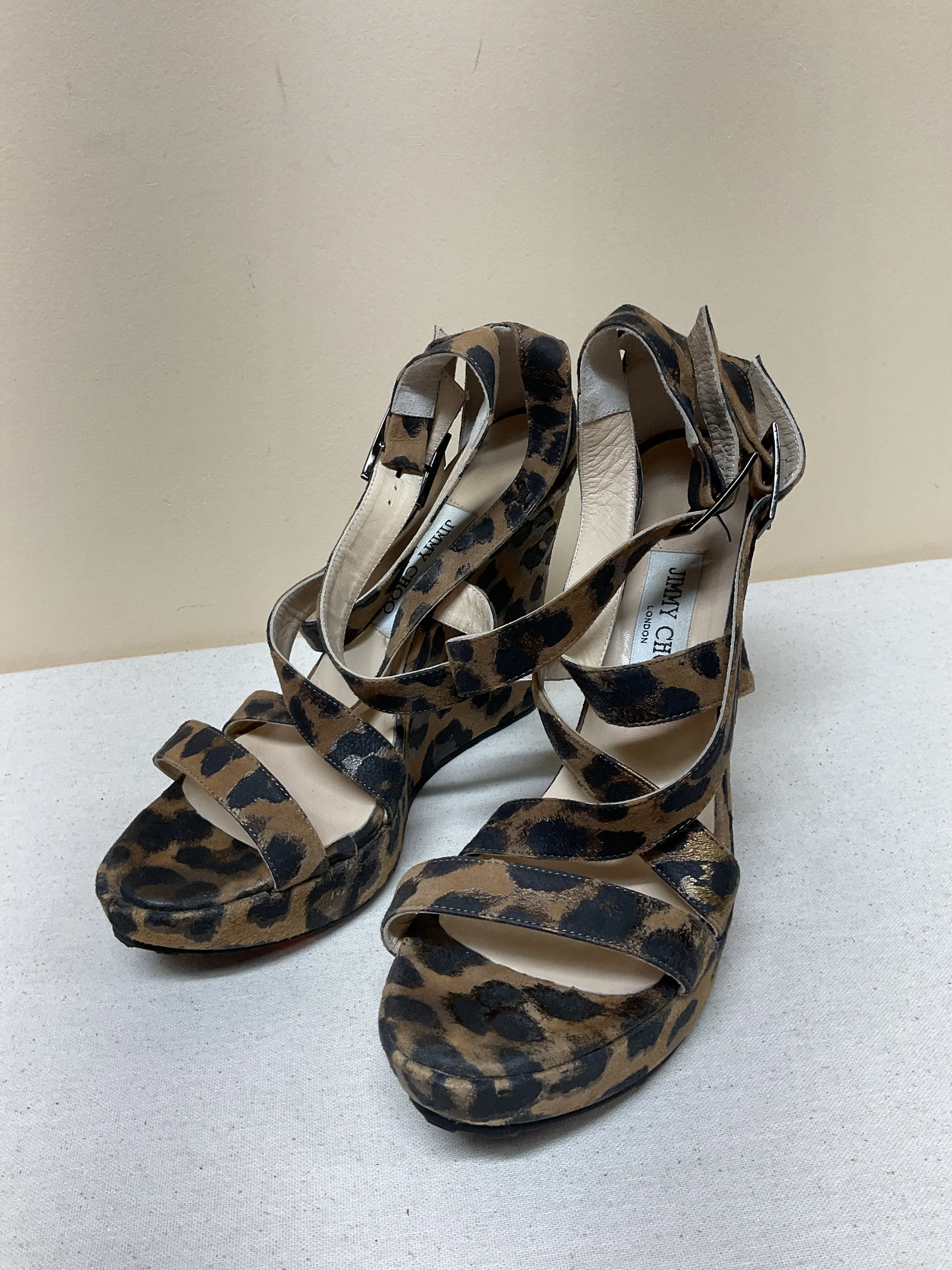 Sandals Luxury Designer By Jimmy Choo In Animal Print, Size:11 Hero Walk Eco Friendly Backpacking Trip