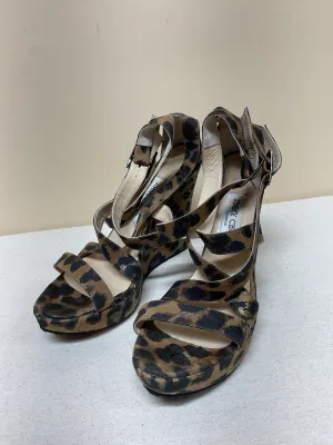 Sandals Luxury Designer By Jimmy Choo In Animal Print, Size:11 Hero Walk Eco Friendly Backpacking Trip