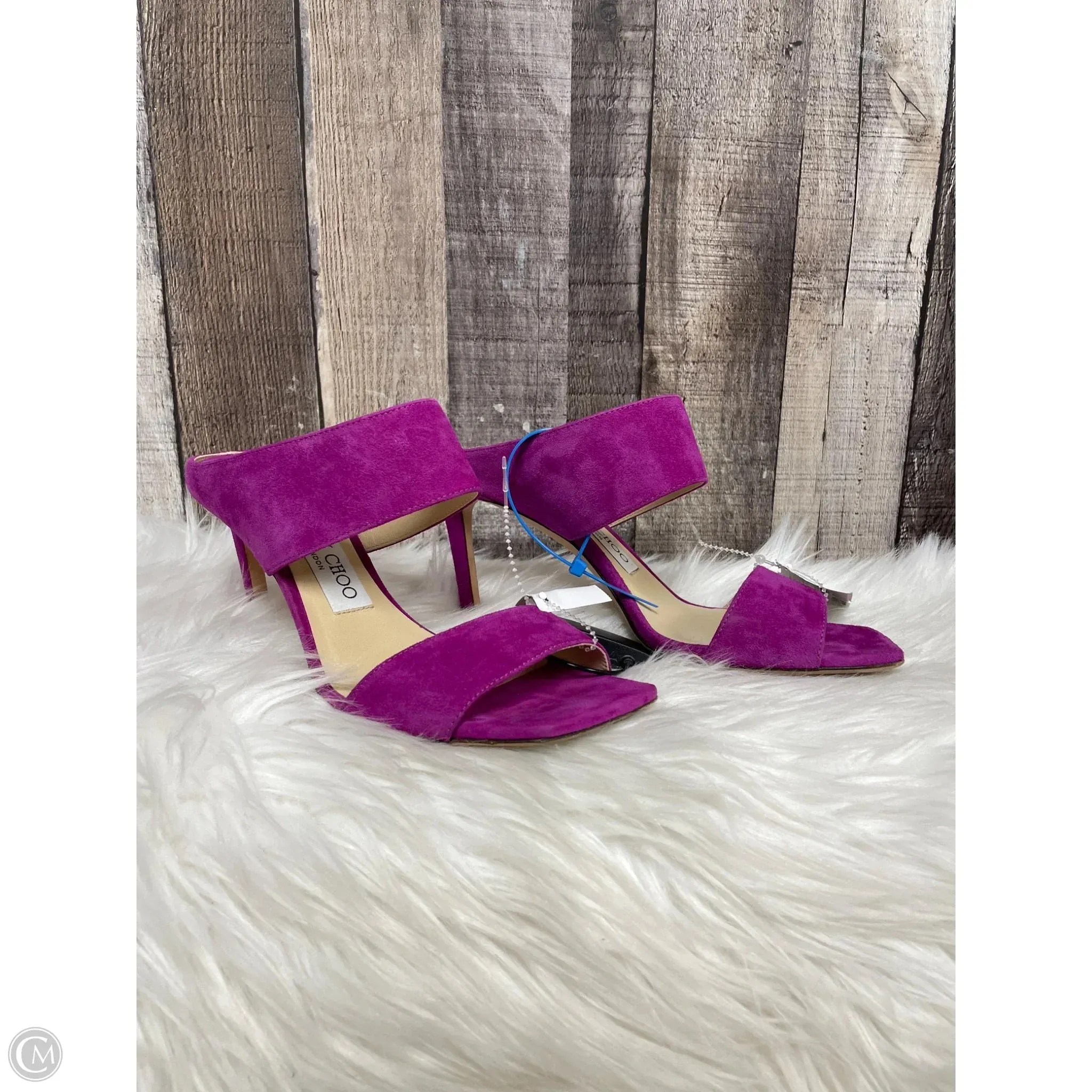 Climb Strong Odor Control Insole Sandals Luxury Designer By Jimmy Choo In Pink, Size: 6.5