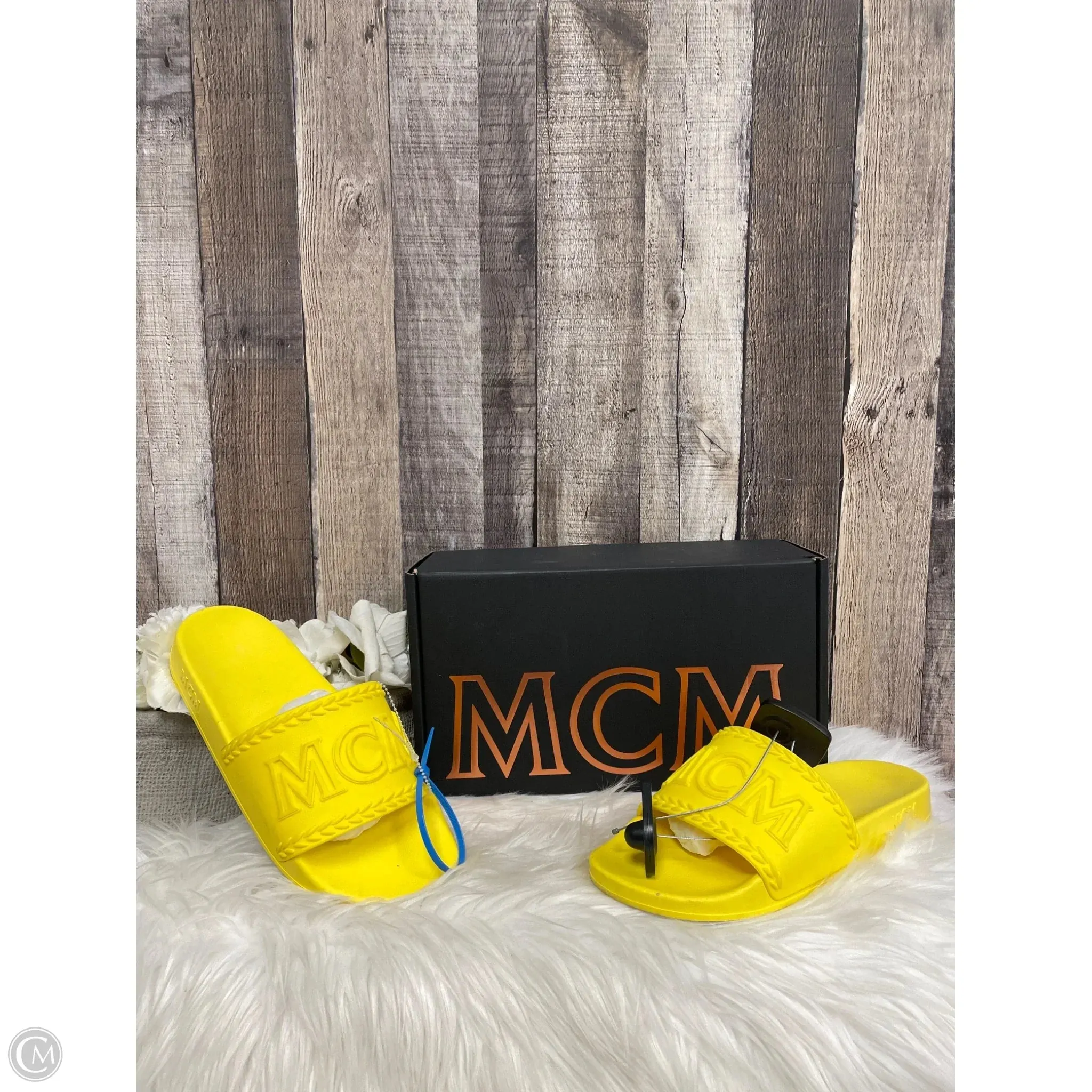 Sandals Luxury Designer By Mcm In Yellow, Size: 8 Ventilated Mind Ease
