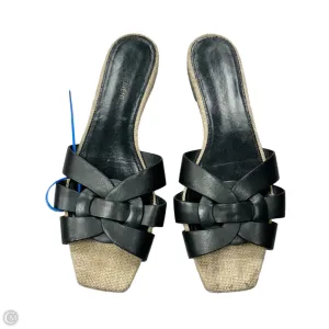 Sandals Luxury Designer By Yves Saint Laurent In Black, Size: 10.5 night walk