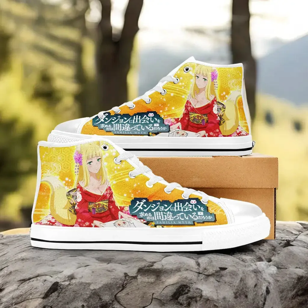 Sanjouno Haruhime DanMachi Shoes High Top Sneakers for Kids and Adults