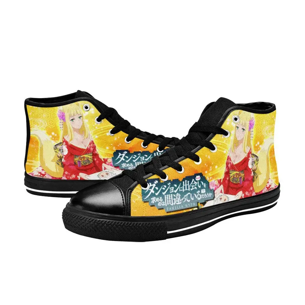 Sanjouno Haruhime DanMachi Shoes High Top Sneakers for Kids and Adults