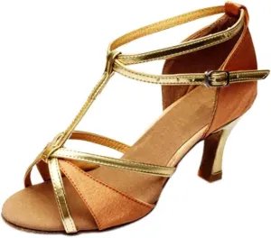 Satin Party Girl Latin Salsa Med-Heels Shoes Shoes Shoes Tango Dance Dance Women's Casual Shoes High Summer Sandals