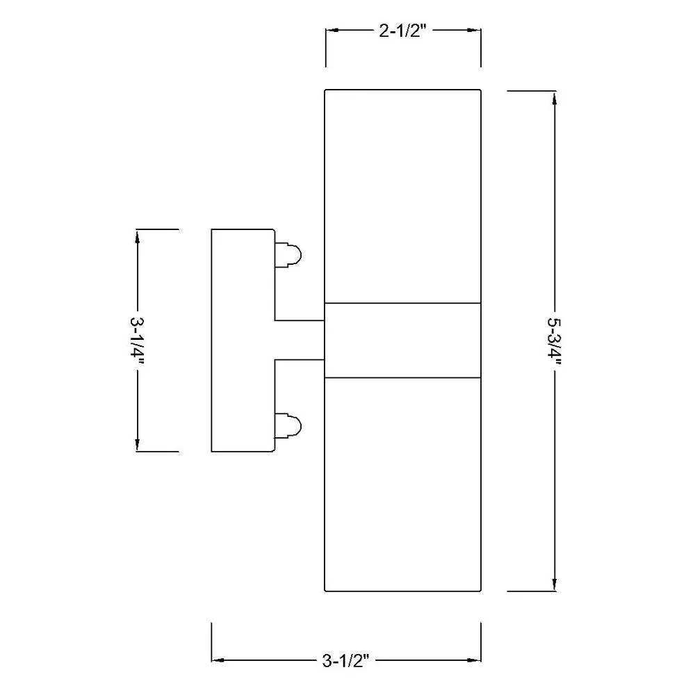 SCB05 LED Cylinder Up Down Light 2 Directional Brass Sconce Lighting