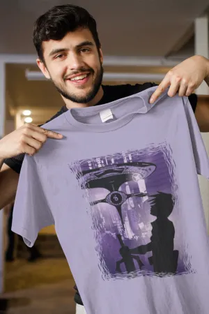 Sci Fi Anime Printed Oversized T-shirt for Men