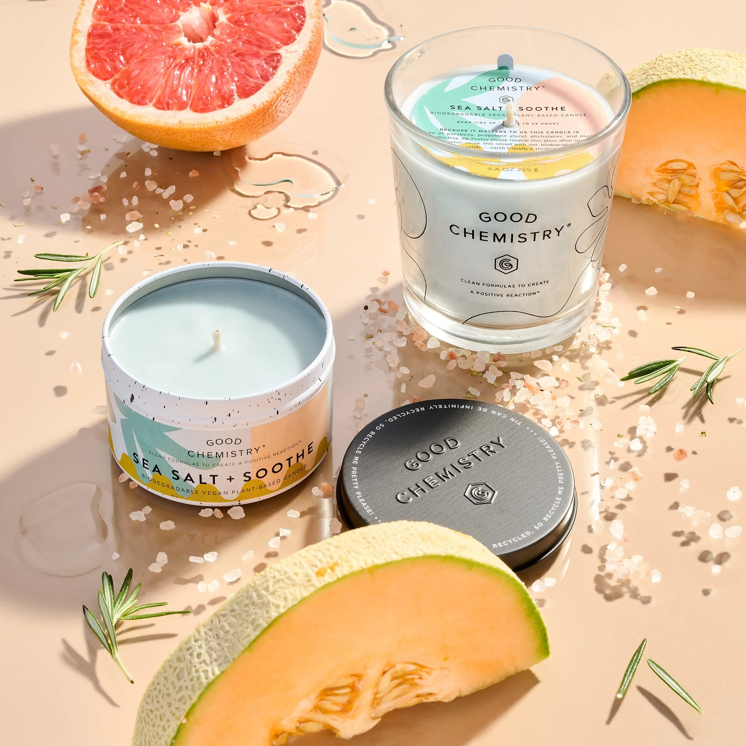 Sea Salt   Soothe Recyclable Tin Candle