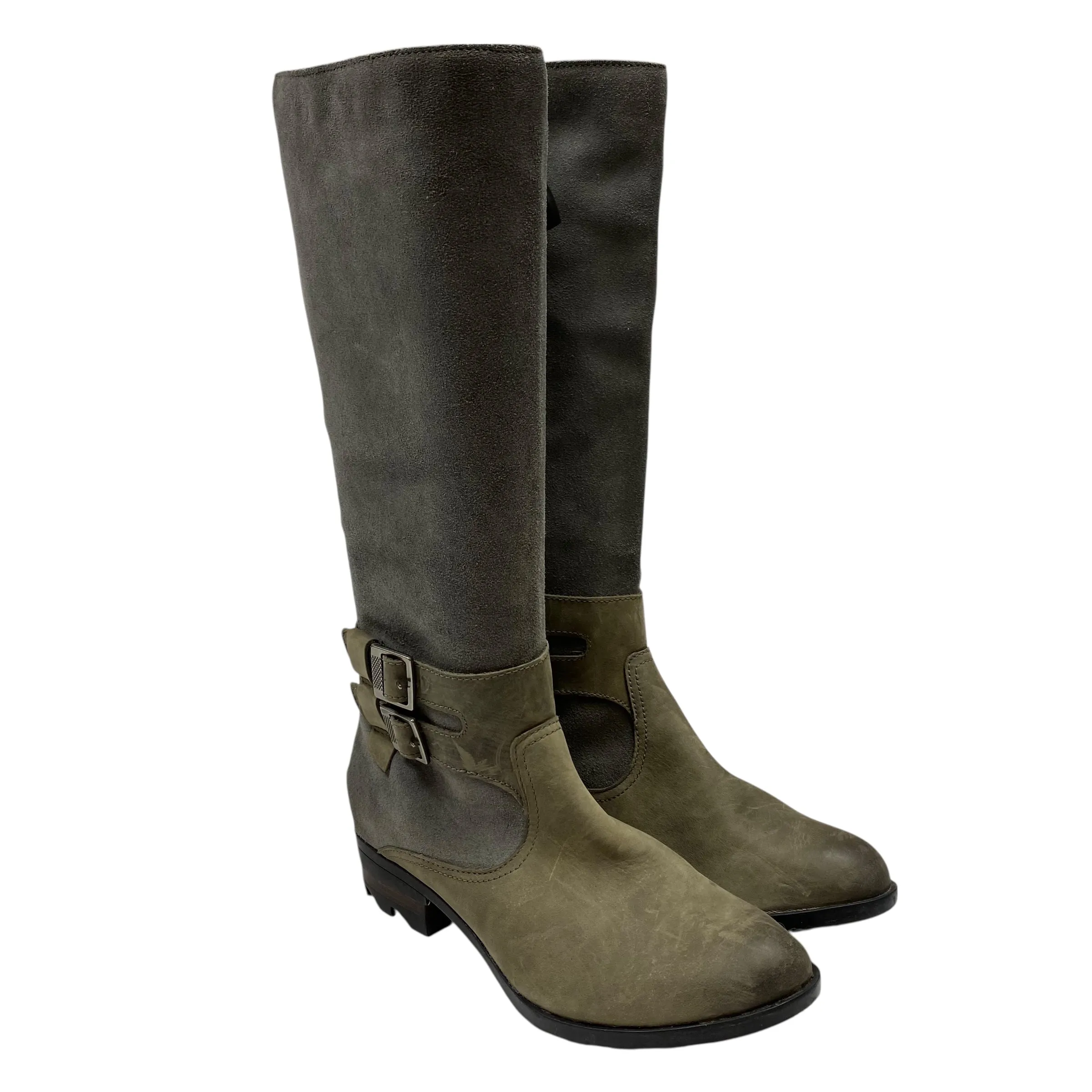 Boots Knee Flats By Sorel In Green & Grey, Size:9.5 Urban Explorer