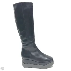 Eco Material Functional Minimalist Boots Knee Heels By Paloma Barcelo In Black, Size: 10.5