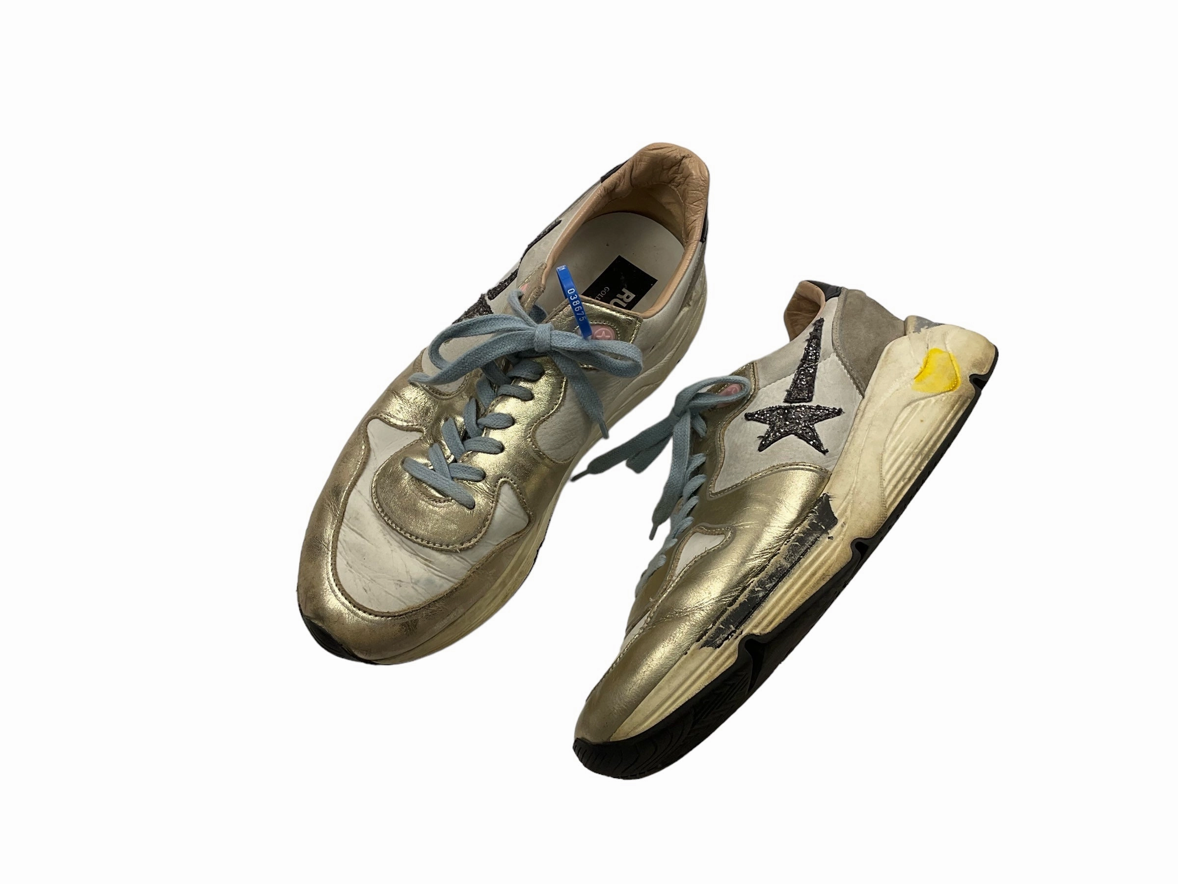 Gold Black Shoes Luxury Designer Golden Goose, Size 11 Water Edge