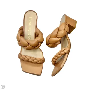 Sandals Designer By Stuart Weitzman In Tan, Size: 7 hook and loop closure Non Slip Tread Pattern